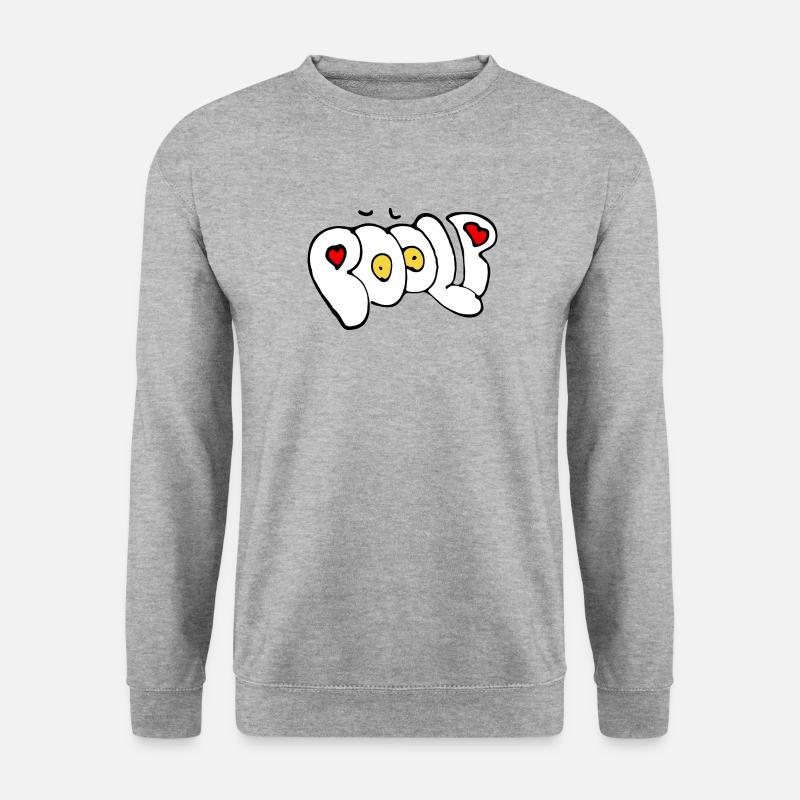 Poolp Design - Unisex Pullover - Weißgrau meliert