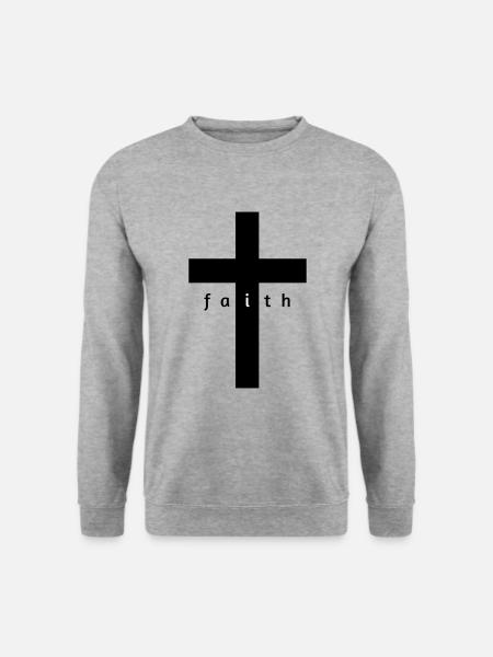 Cross belief gift design - Unisex Sweatshirt - salt & pepper