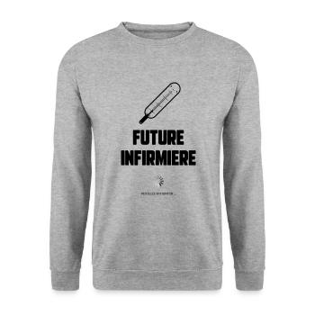 Future infirmière - Sweat-shirt Unisexe - gris chiné - Devant - Alina (178cm) & Michal (187cm)