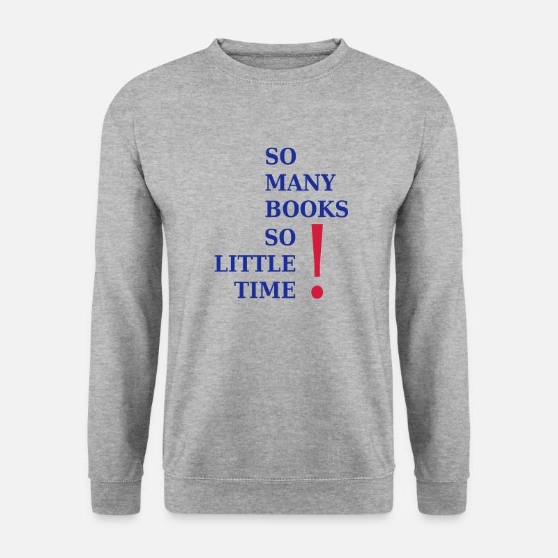 So many books - Unisex Pullover - Weißgrau meliert
