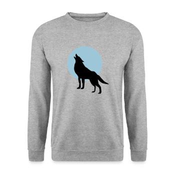Loup et Lune - Sweat-shirt Unisexe - gris chiné - Devant - Alina (178cm) & Michal (187cm)