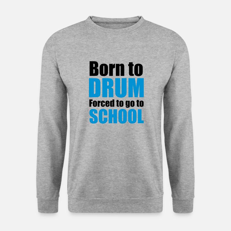 schlagzeug - Unisex Pullover - Weißgrau meliert