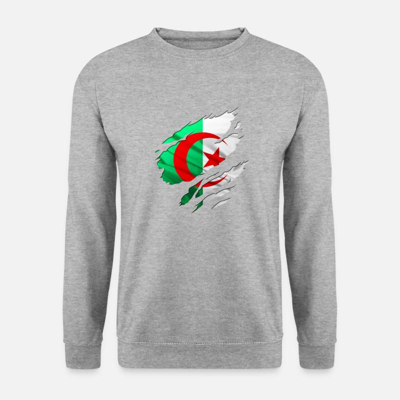afrika algéria algerie - Unisex Pullover - Weißgrau meliert