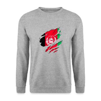 afghanistan guerre irak - Sweat-shirt Unisexe - gris chiné - Devant - Alina (178cm) & Michal (187cm)