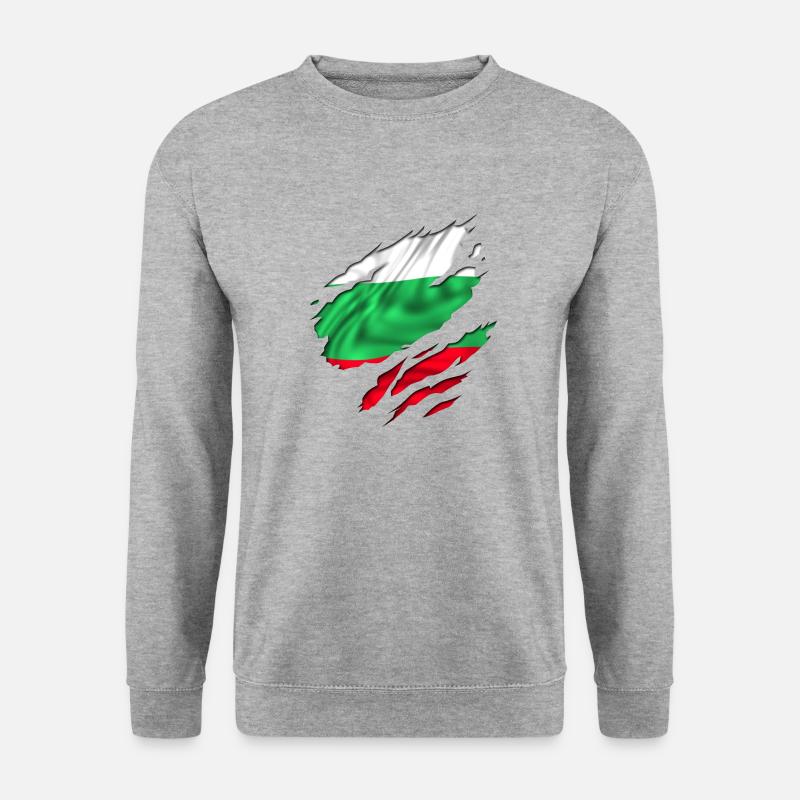 deutschland fahne flagge - Unisex Pullover - Weißgrau meliert
