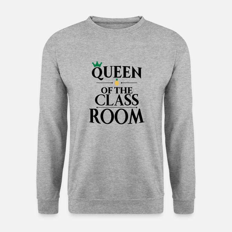 Schule - Unisex Pullover - Weißgrau meliert