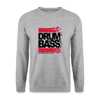 final dnb shattered - Unisex Pullover - Weißgrau meliert - Vorne - Alina (178cm) & Michal (187cm)