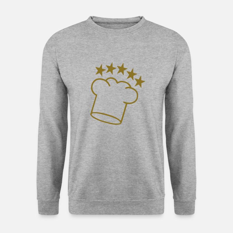 kochen - Unisex Pullover - Weißgrau meliert