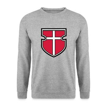 coat of arms shield knight crusader crusade cross go - Unisex Sweatshirt - salt & pepper - Front - Alina (178cm) & Michal (187cm)