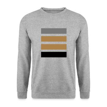 Stripes yellow - Unisex Pullover - Weißgrau meliert - Vorne - Alina (178cm) & Michal (187cm)