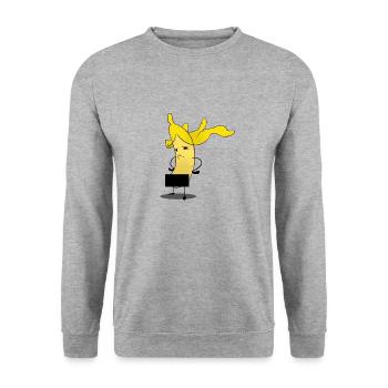 Banana / Banana - Naked and proud - Unisex Sweatshirt - salt & pepper - Front - Alina (178cm) & Michal (187cm)