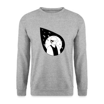 RM Mono Forever Rain - Unisex Pullover - Weißgrau meliert - Vorne - Alina (178cm) & Michal (187cm)