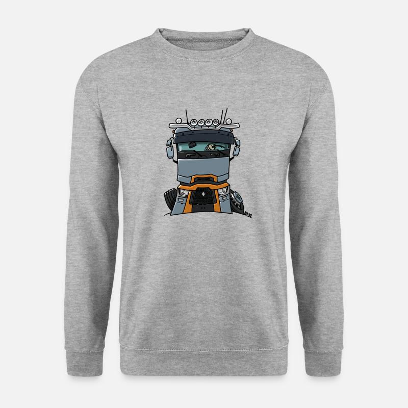 0813 R LKW - Unisex Pullover - Weißgrau meliert