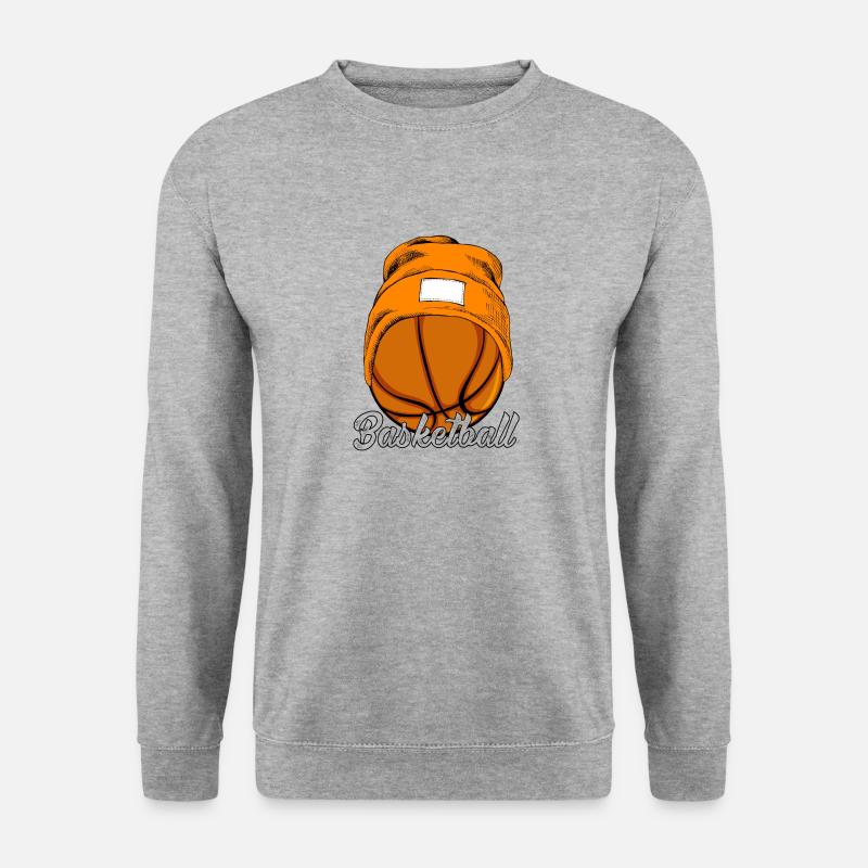Basketball - Unisex Pullover - Weißgrau meliert