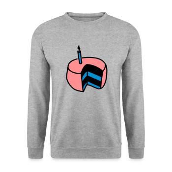 cake - Unisex Sweatshirt - salt & pepper - Front - Alina (178cm) & Michal (187cm)