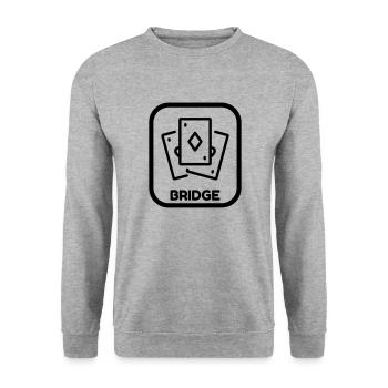 bridge / bridgeur / bridgeuse / cartes - Sweat-shirt Unisexe - gris chiné - Devant - Alina (178cm) & Michal (187cm)