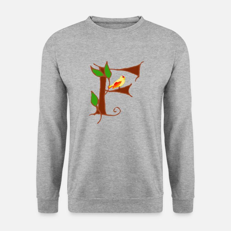 kanarienvogel f - Unisex Pullover - Weißgrau meliert