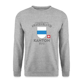 Kantons T-Shirt zug, Schweiz, switzerlang - Unisex Pullover - Weißgrau meliert - Vorne - Alina (178cm) & Michal (187cm)