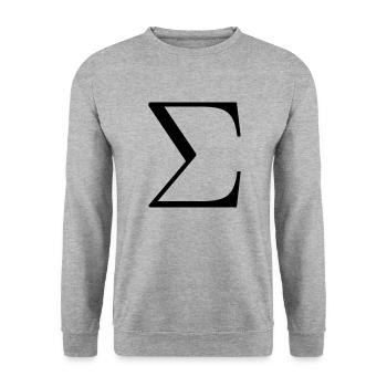 GREEK CAPITAL LETTER SIGMA - Unisex Sweatshirt - salt & pepper - Front - Alina (178cm) & Michal (187cm)