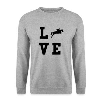 Horseback riding - Unisex Sweatshirt - salt & pepper - Front - Alina (178cm) & Michal (187cm)