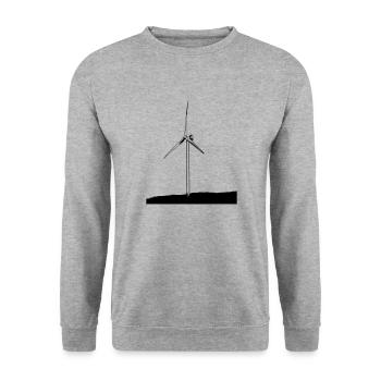 windmill - Unisex Sweatshirt - salt & pepper - Front - Alina (178cm) & Michal (187cm)