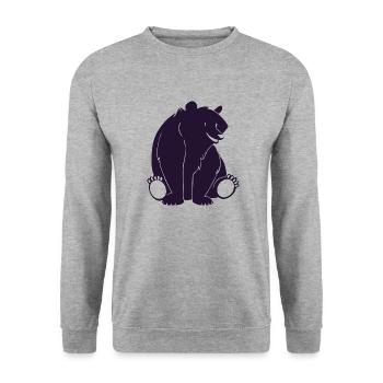 Brown bear - Unisex Sweatshirt - salt & pepper - Front - Alina (178cm) & Michal (187cm)