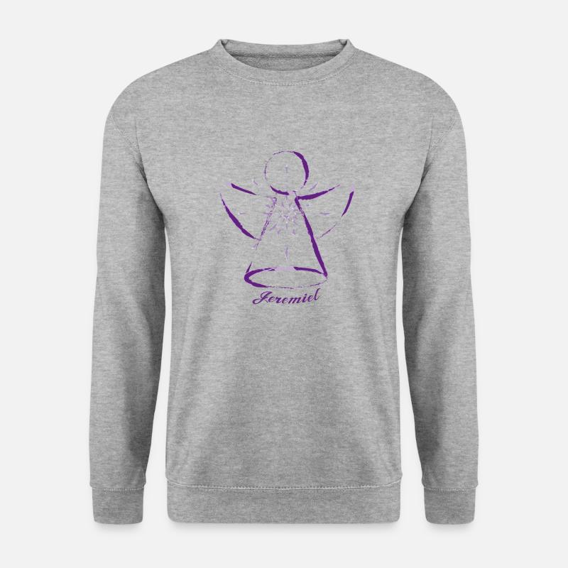 Erzengel Jeremiel - Unisex Pullover - Weißgrau meliert