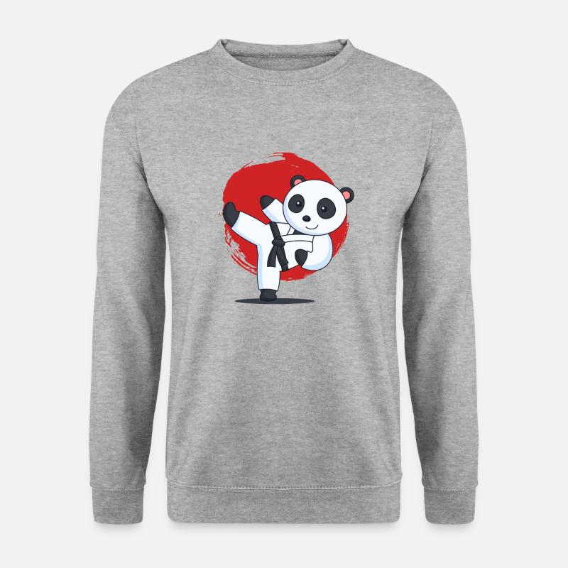 Karate Panda - Unisex Sweatshirt - salt & pepper