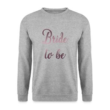 Bride to be - Unisex Sweatshirt - salt & pepper - Front - Alina (178cm) & Michal (187cm)