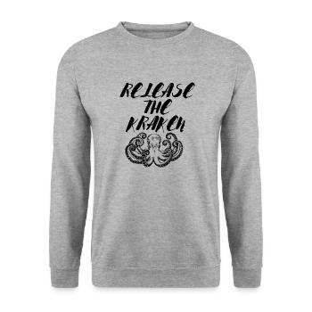 RELEASE THE KRAKEN - Unisex Sweatshirt - salt & pepper - Front - Alina (178cm) & Michal (187cm)