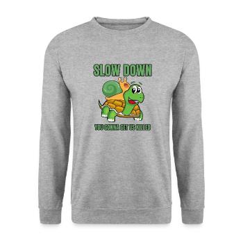 Tortue de mer testudinata animal - Sweat-shirt Unisexe - gris chiné - Devant - Alina (178cm) & Michal (187cm)