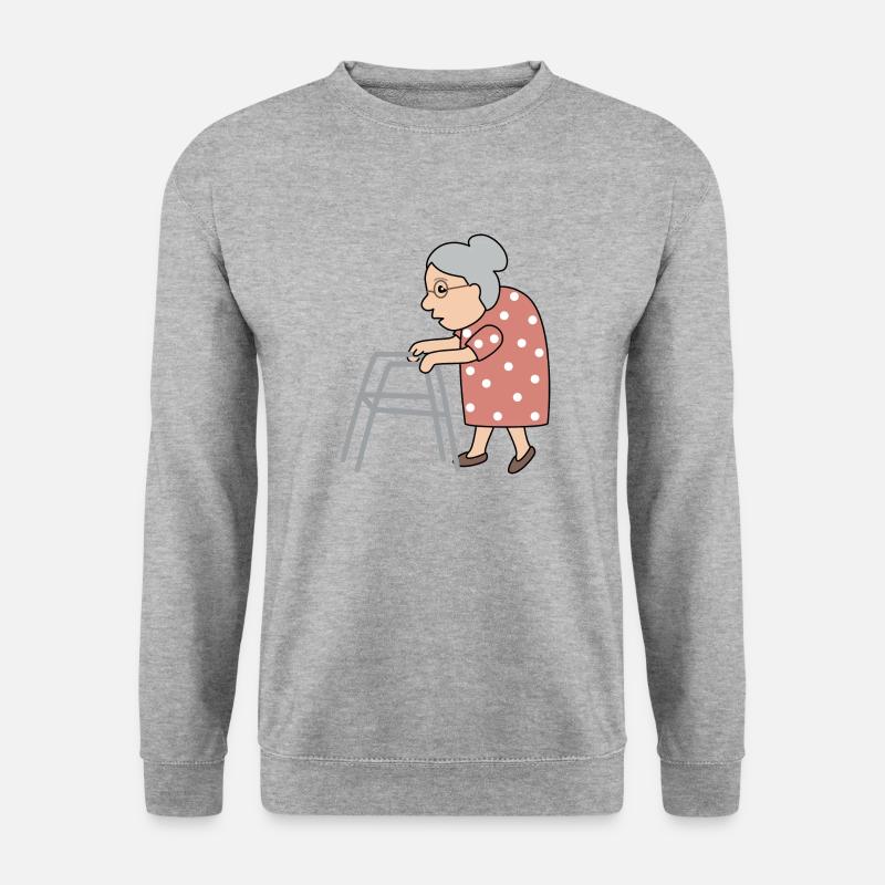 Oma Großmutter - Unisex Pullover - Weißgrau meliert