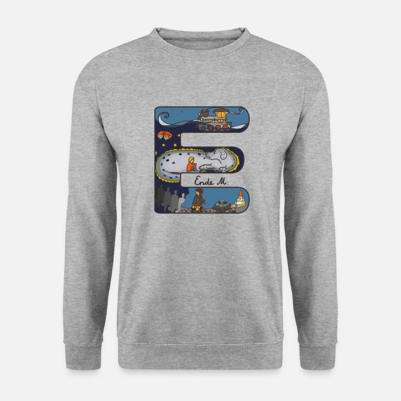 E für Michael Ende - Unisex Pullover - Weißgrau meliert