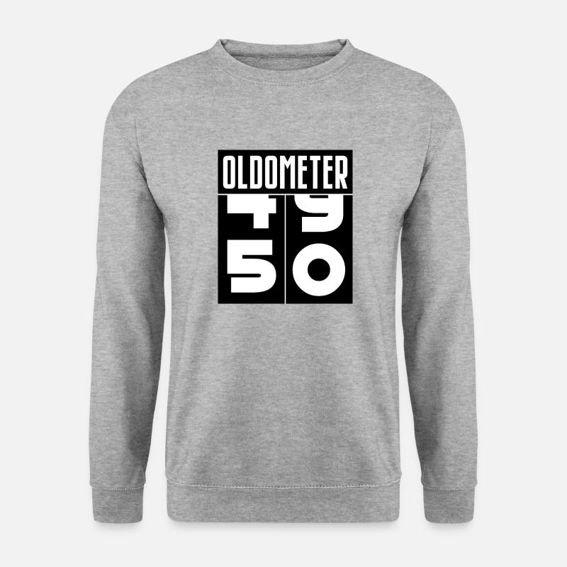 Oldometer 50. Geburtstag - Unisex Pullover - Weißgrau meliert