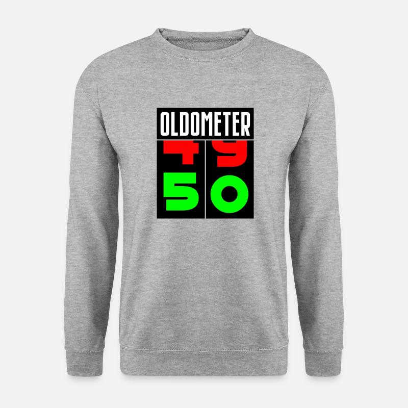 Oldometer 50. Geburtstag - Unisex Pullover - Weißgrau meliert