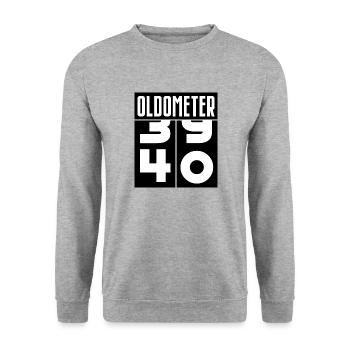 Oldometer 40th Birthday - Unisex Sweatshirt - salt & pepper - Front - Alina (178cm) & Michal (187cm)