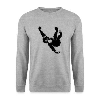 ape - Unisex Pullover - Weißgrau meliert - Vorne - Alina (178cm) & Michal (187cm)