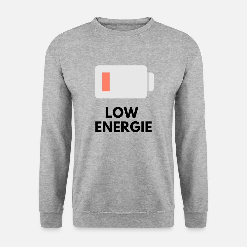 Low Energie - Unisex Pullover - Weißgrau meliert
