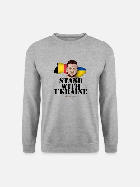 Ukraine Belgium Stand with Ukraine - Unisex Sweatshirt - salt & pepper