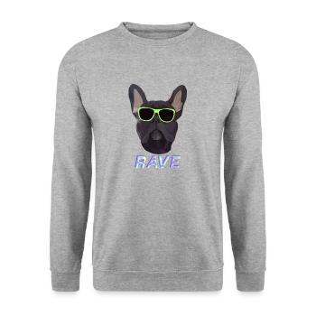 RAVE - Unisex Pullover - Weißgrau meliert - Vorne - Alina (178cm) & Michal (187cm)