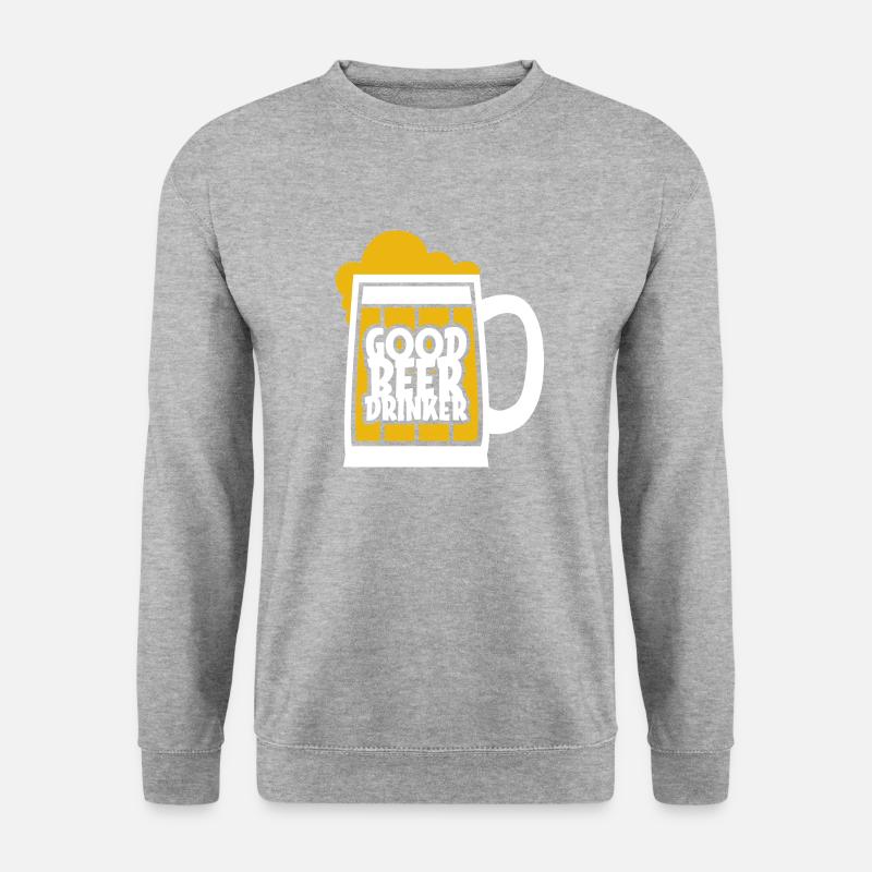 Guter Biertrinker - Unisex Pullover - Weißgrau meliert