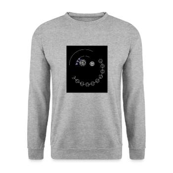 fragment de machines 11 - Sweat-shirt Unisexe - gris chiné - Devant - Alina (178cm) & Michal (187cm)
