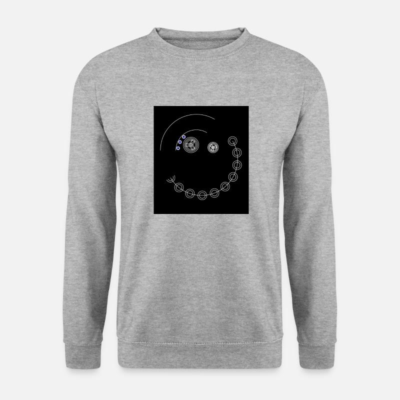 maschinen fragment 11 - Unisex Pullover - Weißgrau meliert