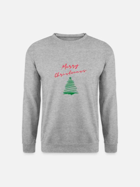 Merry Christmas - Unisex Pullover - Weißgrau meliert