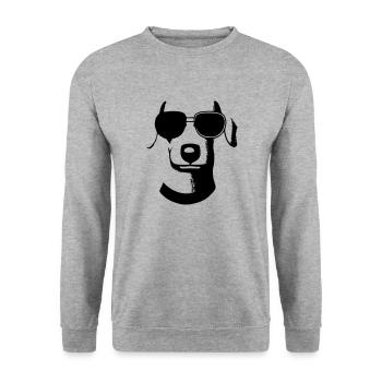 Dachshund Dog Dogs Sunglasses Cool Vector 4 - Unisex Sweatshirt - salt & pepper - Front - Alina (178cm) & Michal (187cm)