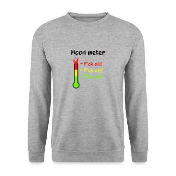 mood meter - Unisex Sweatshirt - salt & pepper - Front - Alina (178cm) & Michal (187cm)