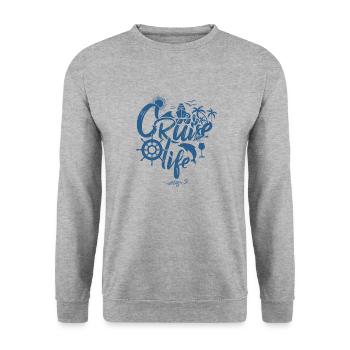 CRUISING LIFE - Unisex Sweatshirt - salt & pepper - Front - Alina (178cm) & Michal (187cm)