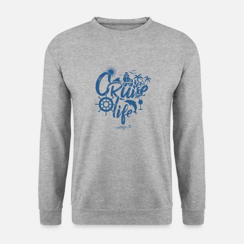 KREUZFAHRT LEBEN - Unisex Pullover - Weißgrau meliert