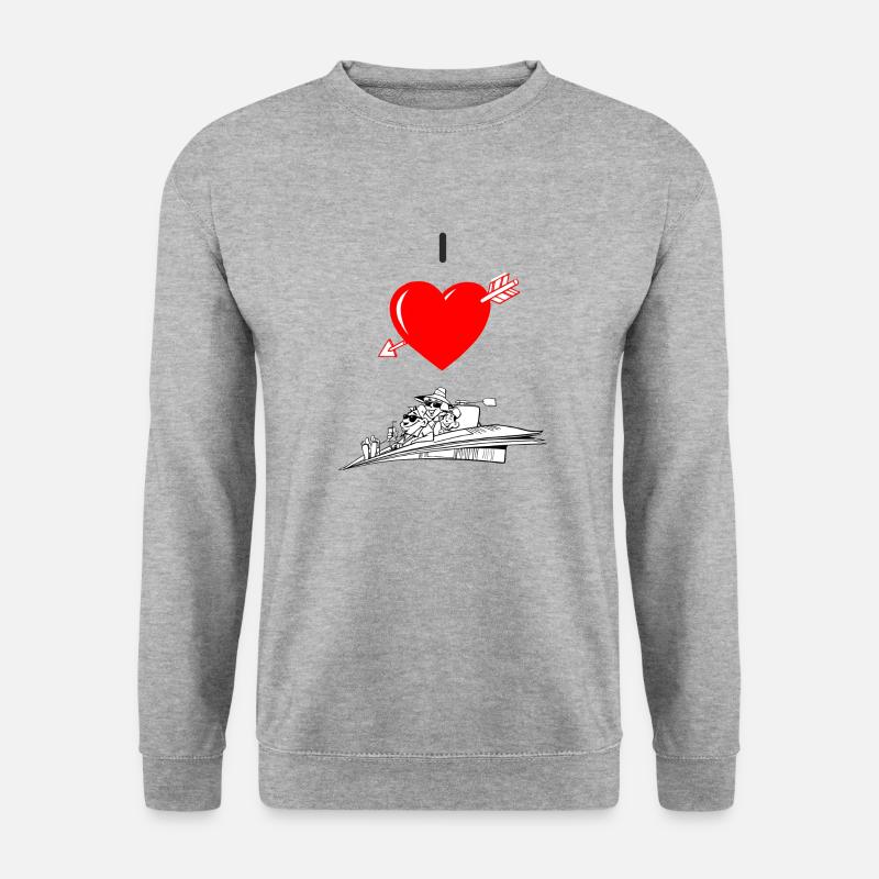 I love Fliegen - Unisex Pullover - Weißgrau meliert