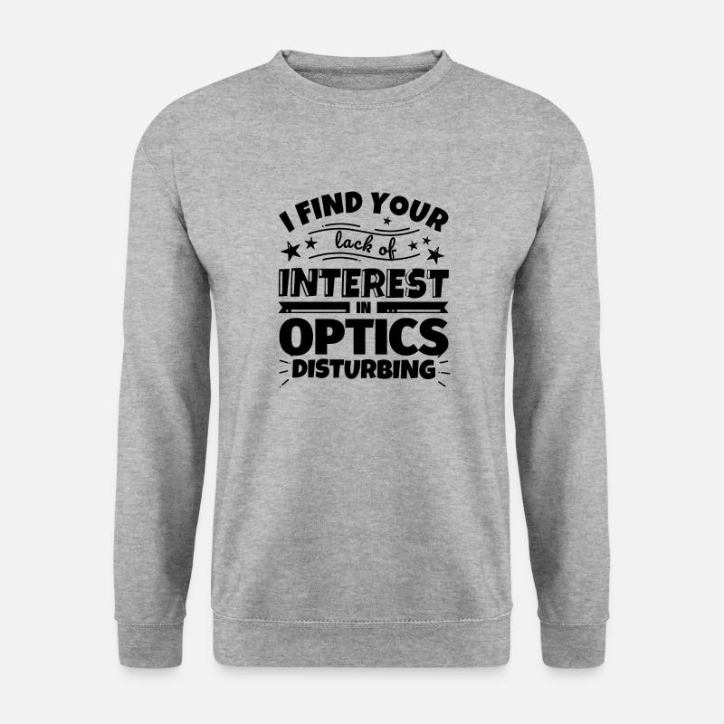 Optik lustiges Geschenk - Unisex Pullover - Weißgrau meliert